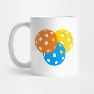 Colorful Set of Pickleballs Mug